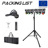Projecteur mobile 120W à 6 têtes pour entrepôt européen, effet stroboscopique RGB, DMX512, éclairage de scène sonore pour DJ, discothèque, spectacle, fête