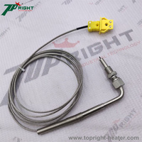 Capteurs de température à thermocouple de type K EGT pour sonde de température des gaz d'échappement avec filetages NPT de 1/8 pouce et connexion à pointe exposée
