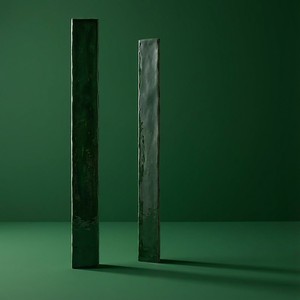 Piastrella Creta-50 Verde Scuro 5x50 Cm Lucida con Bordi Irregolari - Product Image 6