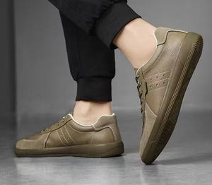 Vente directe d'usine 2025, <span class=keywords><strong>espadrilles</strong></span> à lacets pour hommes de qualité supérieure, chaussures de marche tendance, cuir artificiel - Product Image 4