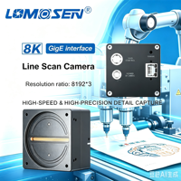 Caméra industrielle ZX-L2G083C7-M42 Lomosen RGL 2.5G 8K 3 lignes, haute plage dynamique, pixels larges, surveillance de la température, caméra de ligne