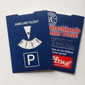 Disco de estacionamiento digital OEM de cartón, reloj de estacionamiento europeo con pantalla de tiempo de 24 horas para coches y camiones, ideal para invierno. - Product Image 2