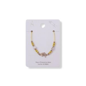 Repellioctas Moar Bracciale Charm alla Moda con Perline Gialle e Design a Stella Marina, Accessorio Gioiello Unisex - Product Image 1