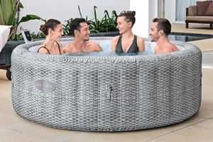 Pour <span class=keywords><strong>Bestway</strong></span> 6001N 1.96mx71cm Jacuzzi Marron Nouveauté Baignoire gonflable d'extérieur en PVC avec intelligence intégrée Meilleure baignoire à glace - Product Image 3