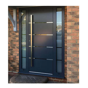 強力な品質のエントランスモダンラージピボットフロントドアハイエンド防犯エクステリアドアメインゲートデザインラグジュアリーメインドア - Product Image 1