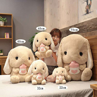 Adorable Lapin en Peluche de 43 cm, Jouet Doux, Oreiller pour Enfant, Poupée d'Accompagnement pour Bébé, Cadeau de Sommeil, Peluche Rembourrée pour Enfants