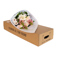 Boîte de livraison de fleurs de plantes vivantes ondulées personnalisées Boîte d'expédition de fleurs pour bouquets