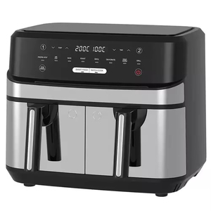 Freidora de Aire Doble para el Hogar y Fiestas, OEM, Saludable, Redonda, de Acero al Carbono, Sin Aceite, 8L 10L - Product Image 3
