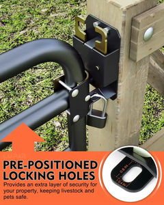 Nuovo Arrivo: Chiusura <span class=keywords><strong>per</strong></span> Cancello Agricolo Nera a Doppia Azione <span class=keywords><strong>per</strong></span> Recinzioni di Bestiame e <span class=keywords><strong>Cavalli</strong></span> - Product Image 2