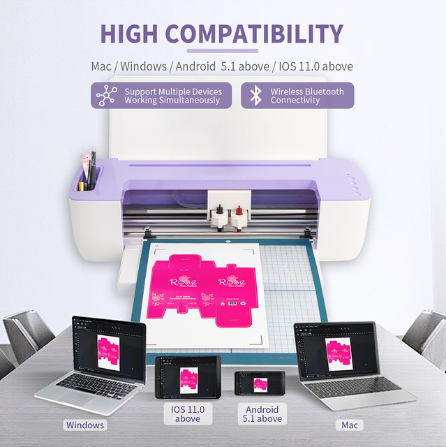 Desktop Cutter Plotter Cutting Machine for Hydrogel Film Sheet Transfer Vinyl Vinel Sticker Tint Cutter Plotter