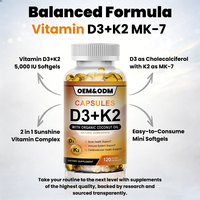 Vitamine K2d3 5000 UI, compléments vitaminiques, calcium, magnésium, zinc, vitamine D3 K2, capsules molles