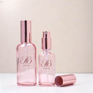 Botellas de Spray de Vidrio Rosa de 5-100 ml con Logotipo Personalizado, con Bomba Dorada Rosa, Atomizadores de Cosméticos Recargables - Product Image 6