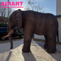 Décoration de campagne publicitaire Éléphant sauvage gonflable pour l'affichage
