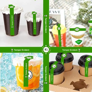 สติ๊กเกอร์ซีลกันปลอมแบบมีโลโก้สั่งทำ ขนาด 1"x9" สำหรับอาหาร บรรจุภัณฑ์เครื่องดื่ม ปิดฝาป้องกันการแกะฉีก ขายส่ง - Product Image 5