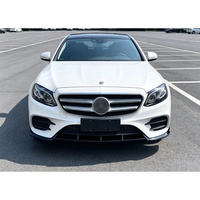 Lèvre de pare-chocs avant noir brillant pour Mercedes Benz W213 Classe E E260 E300 E43 AMG 2016 2017 2018 2019 2020 Spoiler avant