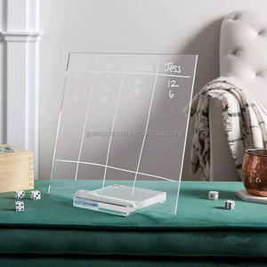 Comptoir Table acrylique calendrier quotidien <span class=keywords><strong>clair</strong></span> acrylique effaçable à sec calendrier pour les plans personnels - Product Image 2