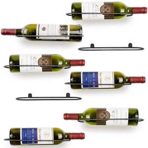 <span class=keywords><strong>Porte</strong></span>-bouteilles mural en métal moderne, durable et imperméable, pour caves à vin, cuisines et bars à domicile - Product Image 1