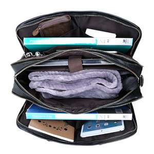 <span class=keywords><strong>2025</strong></span> đến Mens biểu tượng tùy chỉnh màu đen chính hãng Da Messenger Túi cho nam giới chéo cơ thể túi trường hợp ngắn gọn đầy đủ Hạt máy tính xách tay cặp - Product Image 3