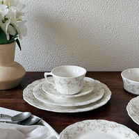 Assiette à dessert en céramique de haute qualité, vaisselle de 8 pouces, personnalisable pour mariage et hôtel