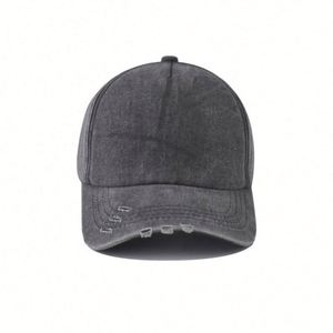 Gorra de Béisbol Vintage Lavada y Desgastada al por Mayor, Nueva Gorra Deportiva de Béisbol de Dos Tonos y Color Sólido - Product Image 4