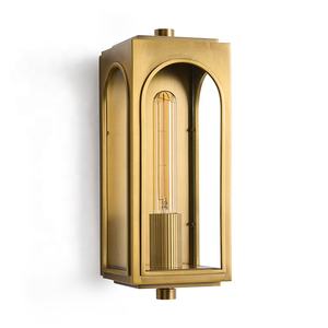 Lampu dinding gantung tahan angin luar ruangan lentera antik eksterior hitam Hotel vila Retro loteng desain Amerika - Product Image 2