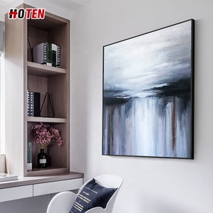 Personalizzabile di grandi dimensioni puro dipinto <span class=keywords><strong>a</strong></span> mano pittura <span class=keywords><strong>a</strong></span> <span class=keywords><strong>olio</strong></span> di paesaggio quadrato Villa pittura su tela per il soggiorno decorazione orizzonte - Product Image 3