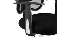 Chaise de bureau moderne en tissu de haute qualité avec base chromée, pivotante, accoudoirs, capacité de charge lourde, prix abordable