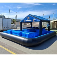 Tente de bar gonflable en PVC pour piscine 300x300x320cm, installations aquatiques flottantes avec une capacité de plus de 500 kg pour plus de 10 passagers