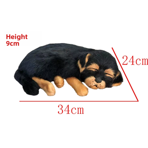 Figurine de chiot moelleux Mastiff tibétain réaliste mignon fait à la main décoration de bureau de chien en peluche intrigante pour <span class=keywords><strong>le</strong></span> bureau à domicile - Product Image 2
