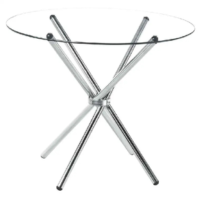Mesa de centro de cristal templado transparente para sala de estar redonda y barata moderna al por mayor - Product Image 2