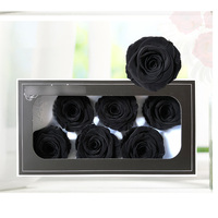 Roses Noires Conservées Technologie Avancée Arrangement de Roses Conservées Rose Conservée Fleur de Grade A