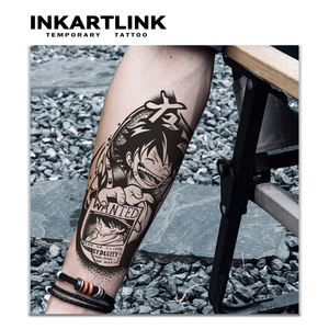 INKARTLINK - Pegatina de Tatuaje para el Cuerpo, Pegatina de Tatuaje de Papel, Anime Luffy Wanted, Resistente al Agua, Ecológica, de Larga Duración (15 Días), Venta al por Mayor - Product Image 2