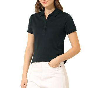 Polo de Mujer, Corte Ajustado, Cuello Camisero, Mezcla de Algodón, Ligero, Suave al Tacto, Casual, Chic, Moderno, Elegante, para Verano, Primavera, Uso Diario - Product Image 3