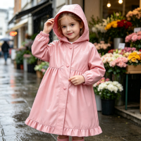 Imperméable Princesse pour Filles, Écologique en PU, Imperméable à Capuche, Mignon, pour Activités de Plein Air et Escalade, Vêtement de Pluie Tendance