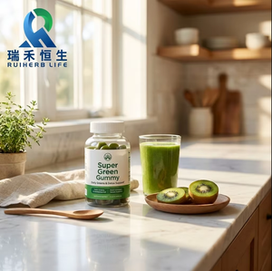 Complément alimentaire Easy Chew Super Green Gummy, riche en fibres, complexe vitaminique, <span class=keywords><strong>sans</strong></span> poudre désagréable, soutien quotidien pour une alimentation équilibrée, 30 portions, adulte - Product Image 5