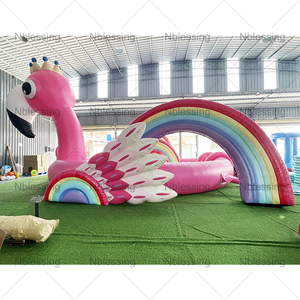 3D Design Kids House Jeux Gonflables Jumping Castle With <b>Slide</b> Flamingo <b>Inflatable</b> Bouncer Commercical House Inflat - Product Image 3