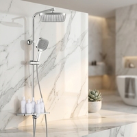 Pommeau de douche carré de 10 pouces, super fin, encastré au plafond, pour système de douche