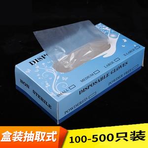 Gants jetables transparents en PE, taille moyenne, résistants à l'eau, pour usage domestique - Product Image 3