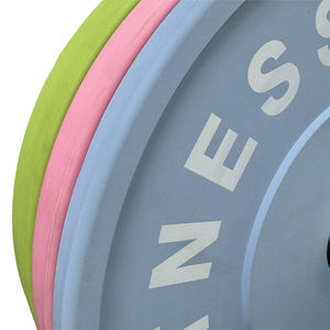 Plaques de poids en caoutchouc pur de couleur pastel de la marque EIGFOH pour l'entraînement en force, utilisation commerciale durable, plaques de poids pour la salle de sport et la remise en forme - Product Image 4