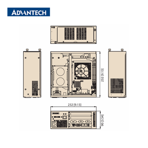 คอมพิวเตอร์อุตสาหกรรมขนาดกะทัดรัด Advantech AIMC-3202 แบบเข้าถึงได้จากด้านหน้า พร้อมโปรเซสเซอร์ Intel Core I7/i5/i3 - Product Image 2