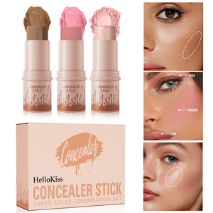 Yabili 3pcs Mineral Contour Cream Stick Set <b>Long</b> Lasting Natural Waterproof Buildable Contour Face Highlighter & Blush Makeup - Product Image 2