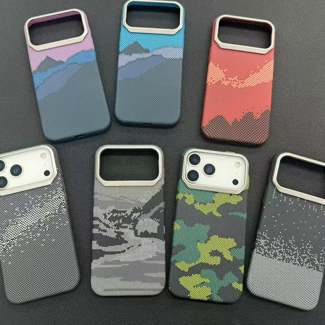 JOYPORODO Luxury Aramid Fiber Phone Case for iPhone 17 Pro Max Air China Mobile Cover Shockproof Capa De Celular Coque Telephone