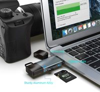 Offres Spéciales USB 3.0 Type C vers SD TF Adaptateur de carte mémoire Lecteur de carte à double emplacement pour téléphone intelligent Ordinateur portable