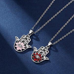 Gioielli portafortuna 925 <span class=keywords><strong>collana</strong></span> pendente Hamsa in argento Sterling <span class=keywords><strong>Fatima</strong></span> - Product Image 3