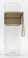Offre Spéciale : Tasse en Verre Borosilicate en Forme de Canette avec Couvercle en Bambou et Paille en Verre, Logo Personnalisé, Idéale pour Jus, Café, Thé