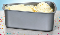 Boîte de rangement triangulaire en PP de 4 L pour gelato, avec couvercle, pour magasin de desserts glacés