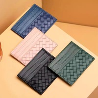 Portefeuille fin pour cartes - Porte-cartes en cuir PU souple pour homme, pour cartes de crédit, permis de conduire, cadeau pour père et mère - Vert foncé