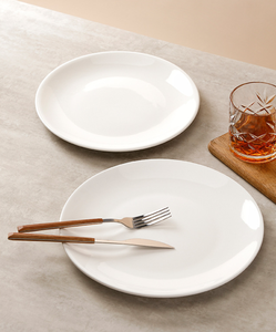 Piatti da Cena in Porcellana Bianca Pura all'Ingrosso, Piatti Piani in Ceramica per Hotel, Piatti da Dessert con Logo Personalizzato 10,5 Pollici - Product Image 5