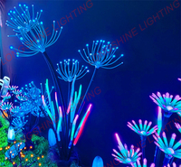 Lampe d'arbre chrysanthème renard à neuf queues étanche |   Lampe de jardin LED sur le thème d'Avatar avec dégradé de couleurs pour la décoration extérieure