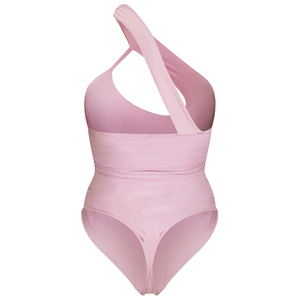 Body de Mujer con un Hombro Descubierto, <span class=keywords><strong>Mono</strong></span> Negro Ajustado Asimétrico con Tirantes Cruzados - Product Image 6